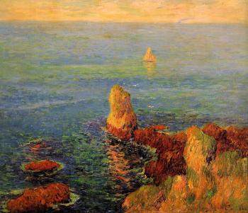 Henri Moret : Calm Sea at L'Ile de Groux
